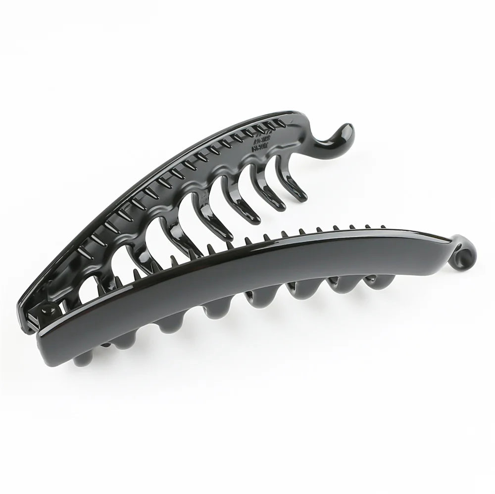 Frosted Solid Color Banana Hair Clips β Fashion Ponytail Barrettes & Hair Claws for Women