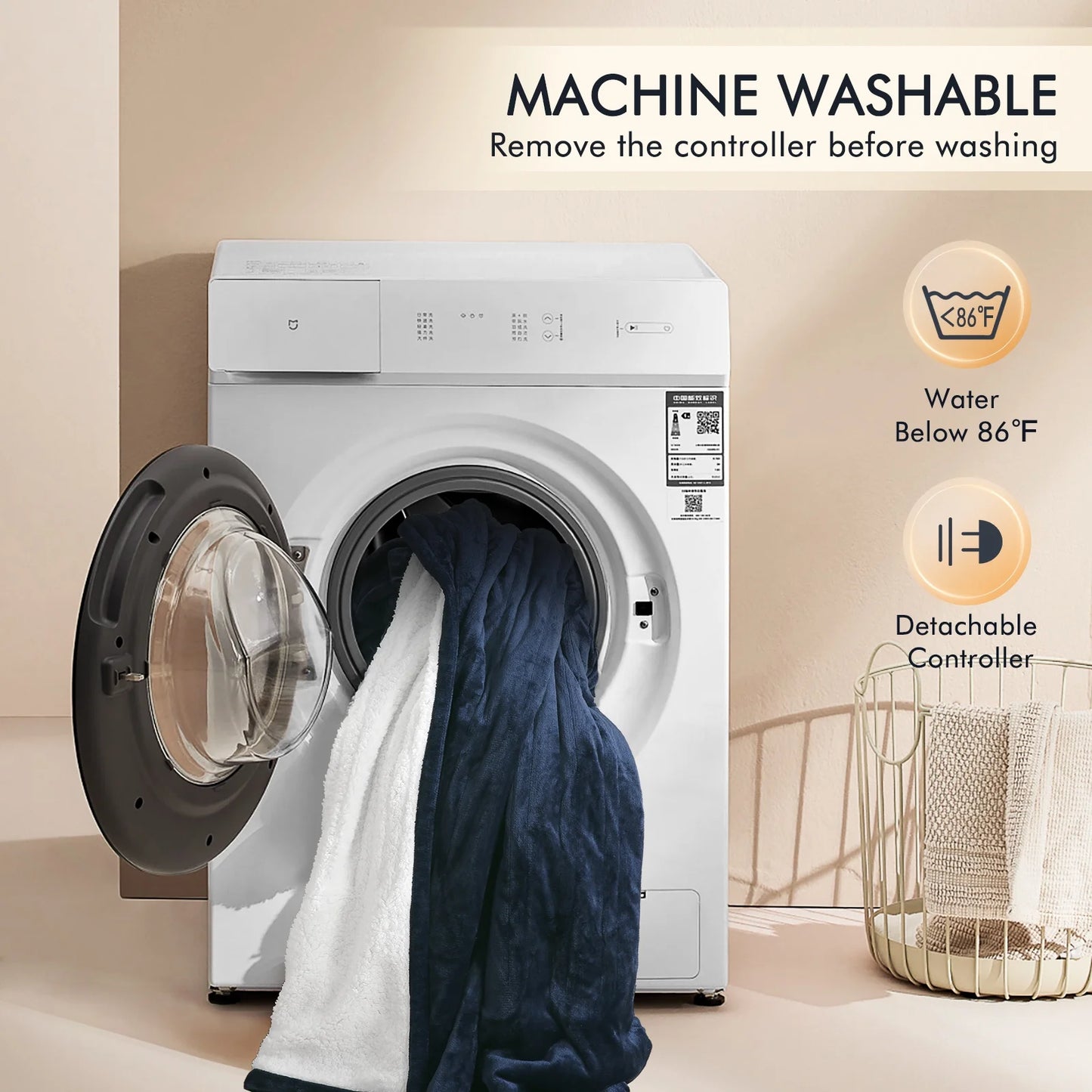 Luxurious Electric Heated Blanket King Size 90''X100''