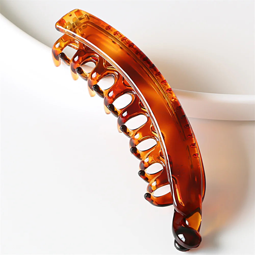 Frosted Solid Color Banana Hair Clips β Fashion Ponytail Barrettes & Hair Claws for Women