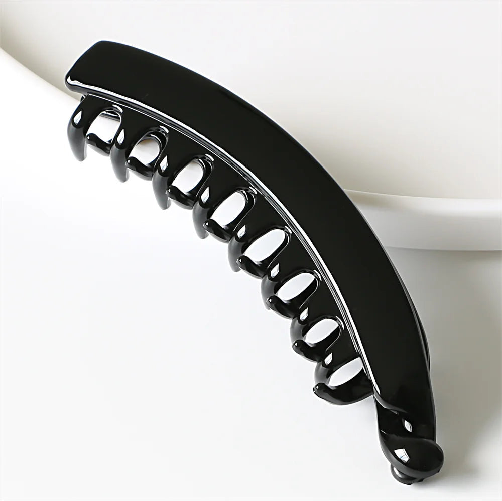 Frosted Solid Color Banana Hair Clips β Fashion Ponytail Barrettes & Hair Claws for Women